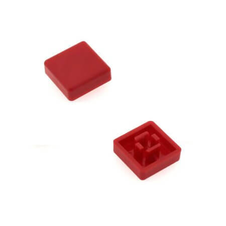 KTSC-21R SWITCH COVER RED SQUARE 12X12MM - 1