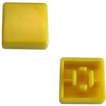 KTSC-21Y- SWITCH COVER SQUARE12X12MM YELLOW - 1