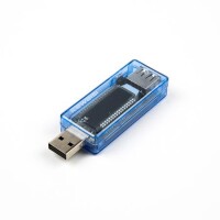 KWS-V20 USB Tester Voltmeter Ammeter Multimeter 3-9V 0-3A LCD Digital Display Power Battery Tester for Power Capacity Mobile Phone Charger With Blue Shell - 1