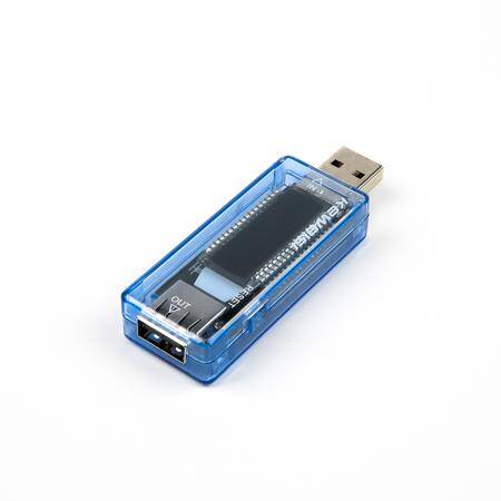 KWS-V20 USB Tester Voltmeter Ammeter Multimeter 3-9V 0-3A LCD Digital Display Power Battery Tester for Power Capacity Mobile Phone Charger With Blue Shell - 6