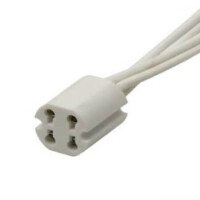 KZ15-4X-400MM-AWG22-4ABW CONNECTOR T5 TUBE 4-PINS 40CM 22AWG BLACK&WHITE - 1