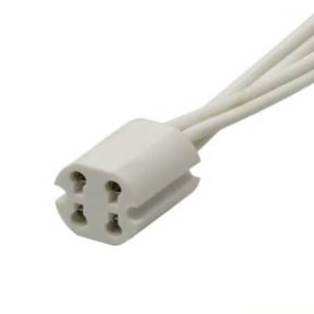 KZ15-4X-400MM-AWG22-4ABW CONNECTOR T5 TUBE 4-PINS 40CM 22AWG BLACK&WHITE - 1