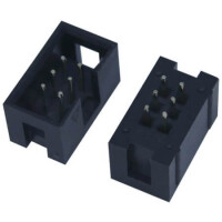 L-KLS1-202-06-S-B BOX HEADER 6PIN(2x3) 2.54mm THT V/T MALE BLACK - 1