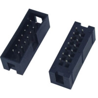 L-KLS1-202-14-S-B BOX HEADER 14PIN(2x7) 2.54mm THT V/T MALE BLACK - 1