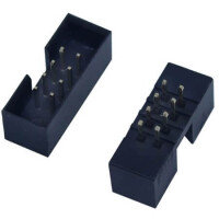 L-KLS1-202B-08-S-B BOX HEADER 8PIN(2x4) 2.00mm THT V/T MALE BLACK - 1