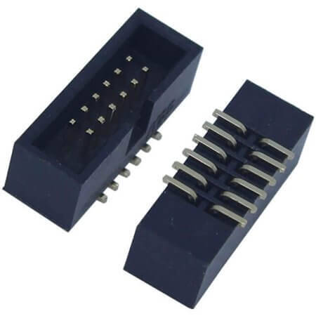 L-KLS1-202C-12-T-B BOX HEADER 12PIN(2x6) 1.27MM SMT V/T MALE BLACK - 1