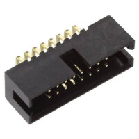 L-KLS1-202C-16-R-B BOX HEADER 16PIN(2x8) 1.27mm THT R/A MALE BLACK - 1