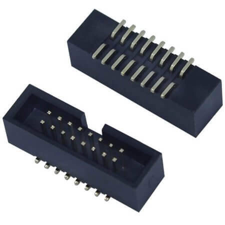 L-KLS1-202C-16-T-B BOX HEADER 16PIN(2x8) 1.27MM SMT V/T MALE BLACK - 1