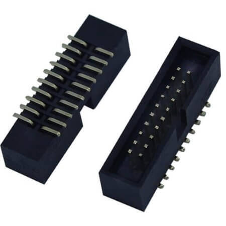 L-KLS1-202C-20-T-B BOX HEADER 20PIN(2x10) 1.27MM SMT V/T MALE BLACK - 1