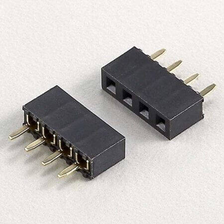 L-KLS1-208Y-5.0-2-04-S-A FEMALE HEADER 4PIN(2x2)2.54mm THT V/T PBT - 1