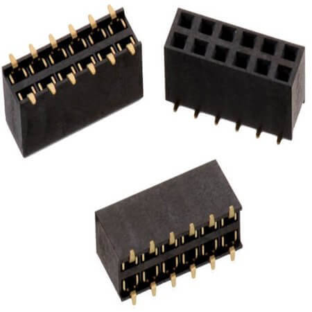 L-KLS1-208Y-5.0-2-06-T-7 FEMALE HEADER 6PIN(2X3) 2.54mm SMT V/T - 1