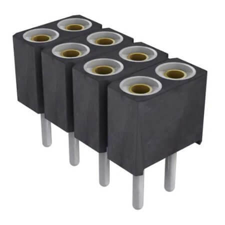 L-KLS1-209B-2-04-S-Y FEMALE HEADER 4PIN(2x2) 2.00mm THT V/T MACHINE PIN - 1