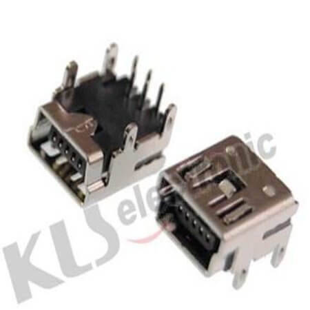 L-KLS1-229-5FA-B CONNECTOR USB MINI B TYPE 90C FEMALE T/R - 1