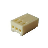 L-KLS1-2.54-03-H-L.BROWN CON.T.B.2.54MM 3PIN(1X3) FEMALE LIGHT BROWN - 1