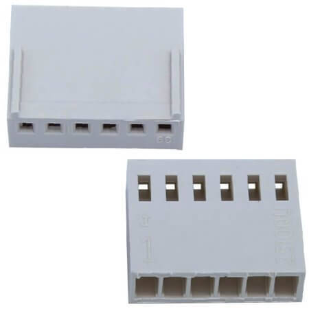 L-KLS1-2.54-06-H CON.T.B.2.54MM 6PIN 180C FEMALE WHITE - 1