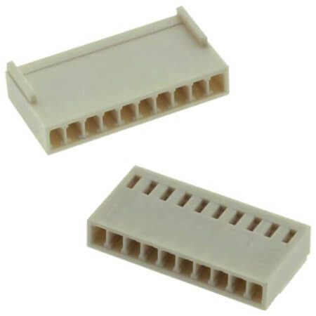 L-KLS1-2.54-10-H CON.T.B.2.54MM 10PIN(1X10)180C FEMALE WHITE - 1