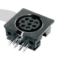 L-KLS1-285A-06-B MINI DIN JACK 6PIN FEMALE PCB TYPE - 1