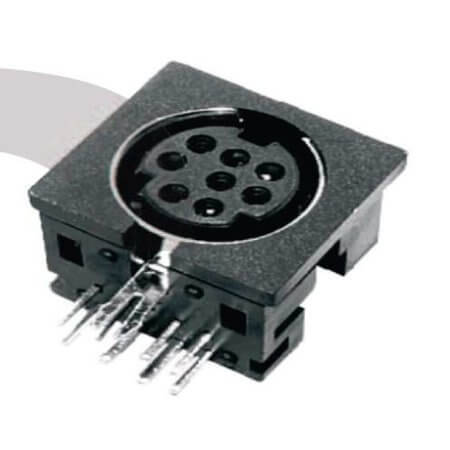 L-KLS1-285A-06-B MINI DIN JACK 6PIN FEMALE PCB TYPE - 1