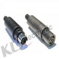 L-KLS1-294-M-05-B MINI DIN JACK 5PIN MALE BLACK - 1