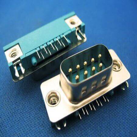 L-KLS1-615-09-M-B CONNECTOR DSUB 9PIN THT R/A MALE W/O SCREW BLACK - 1