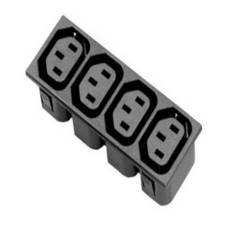 L-KLS1-AS-401-4P CONNECTOR POWER AC SOCKET C13 4 SERIAL AC PLUGS - 1