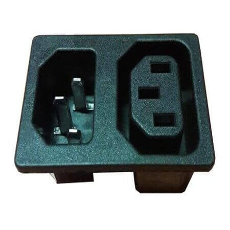L-KLS1-AS-402A-2P CONNECTOR AC POWER 2P C13+C14 W/O FUSE - 1