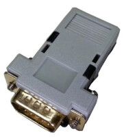 L-KLS1-DBW-09P-LG DSUB HOOD 9PIN LONG SCREW WITH CLAMP GRAY - 1