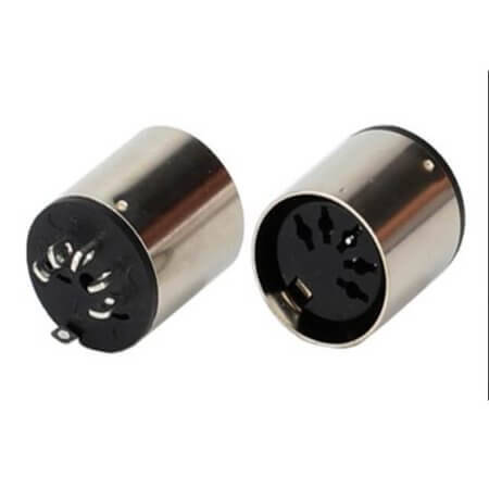 L-KLS1-DSCT-5-07M MINI DIN JACK 5PIN MALE BLACK - 1