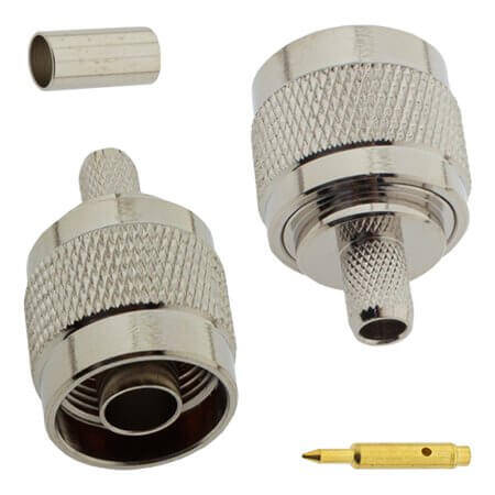 L-KLS1-N-C-J4D N CABLE CONN. STRAIGHT 50OHM LMR240 MALE - 1