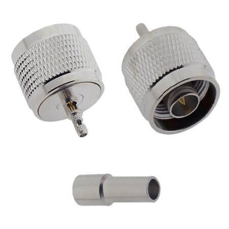 L-KLS1-N001-RG174 CONN. N TYPE MALE PLUG RG-174 CABLE - 1