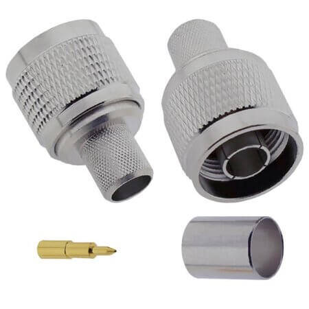 L-KLS1-N001-RG213 CONN. N TYPE MALE PLUG RG-213 CABLE - 1
