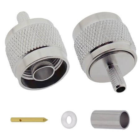 L-KLS1-N001-RG58 CONN. N TYPE MALE PLUG RG-58 CABLE - 1