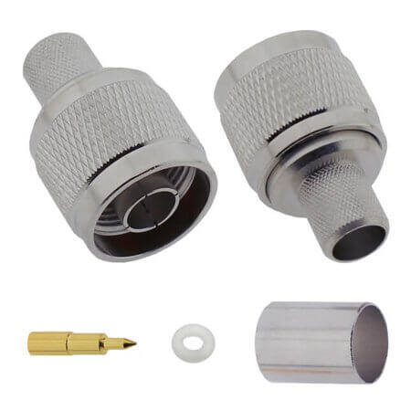L-KLS1-N001-RG8 CONN. N TYPE MALE PLUG RG-8 CABLE - 1