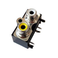 L-KLS1-RCA-604-N-YE-WH CONN. RCA JACK THT R/A YELLOW/WHITE - 1