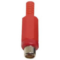 L-KLS1-RCA-PF01-N-R CONNECTOR RCA PLUG BLACK PLUG CABLE DIA 5MM RED - 1