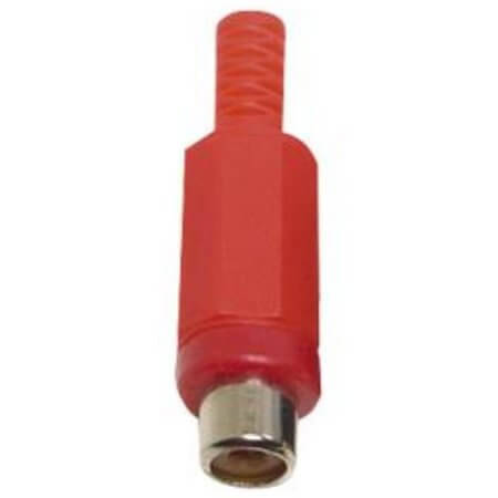 L-KLS1-RCA-PF01-N-R CONNECTOR RCA PLUG BLACK PLUG CABLE DIA 5MM RED - 1