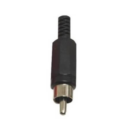 L-KLS1-RCA-PM01-N-B CONNECTOR RCA PHONO PLUG BLACK PLUG Ø3.2 - 1