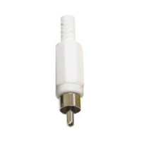 L-KLS1-RCA-PM01-N-W CONNECTOR RCA PHONO PLUG WHITE Ø3.2mm - 1