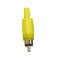 L-KLS1-RCA-PM01-N-Y CONNECTOR RCA PHONO PLUG YELLOW PLUG Ø3.2 - 1