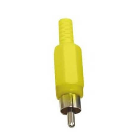 L-KLS1-RCA-PM01-N-Y CONNECTOR RCA PHONO PLUG YELLOW PLUG Ø3.2 - 1