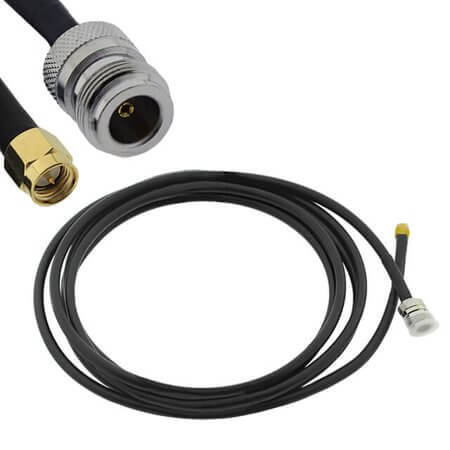 L-KLS1-RFCA55-LMR240-L3M CBL ASSY SMA-N TYPE FEMALE-RP SMA PLUG LMR 240 - 1