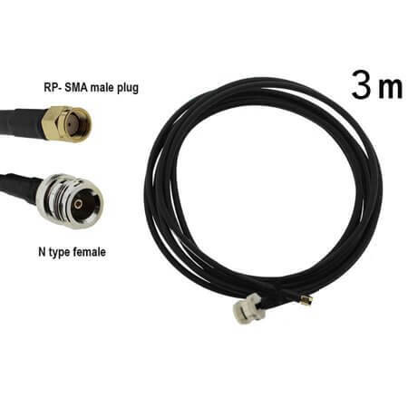 L-KLS1-RFCA62-LMR240-L3M CBL ASSY N FEMALE - RP SMA MALE LMR 240 3MT - 1