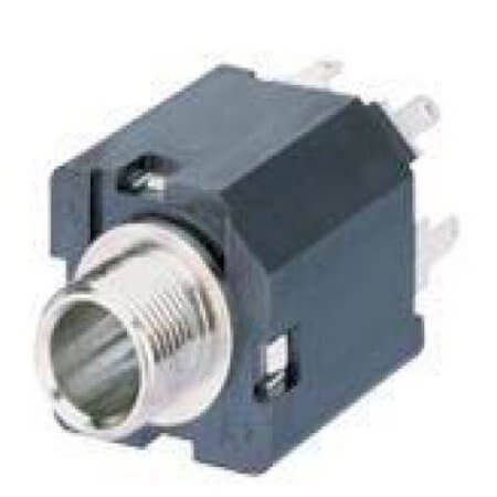 L-KLS1-TG6.3-004D CONNECTOR STEREO JACK THT V/T 6.3MM - 1