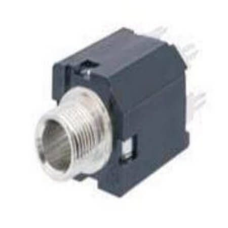 L-KLS1-TG6.3-004E CONNECTOR STEREO JACK THT V/T 6.3MM - 1