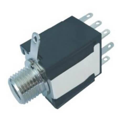 L-KLS1-TG6.3-005C CONNECTOR STEREO JACK THT V/T 6.3MM - 1