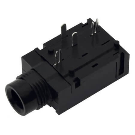 L-KLS1-TG6.3-014 CONNECTOR STEREO JACK THT R/A 6.3MM - 1