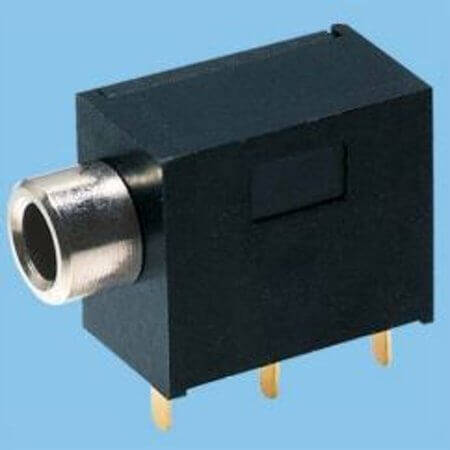 L-KLS1-TSJ3.5-008EB CONNECTOR STEREO PHONE JACK W/O NUT THT R/A 3.5MM - 1