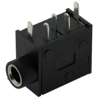 L-KLS1-TSJ3.5-008EC CONNECTOR STEREO JACK THT R/A 3.5MM - 1