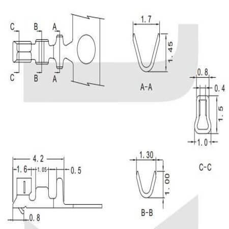 L-KLS1-XL1-1.50-T CON.T.B.1.50MM FEMALE TERMINAL - 1