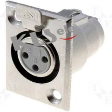 L-KLS1-XLR-S07-03-F-S1 CONNECTOR XLR PLUG LOCKED 3 PIN FEMALE BLACK - 1